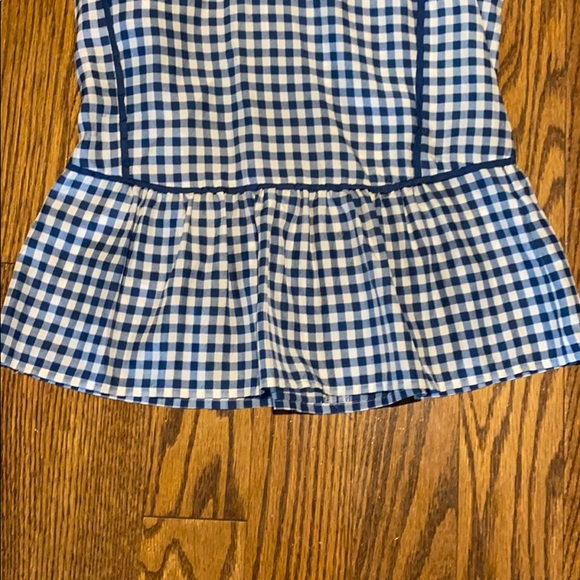 J Crew gingham peplum top 100% silk - Picture 5 of 5